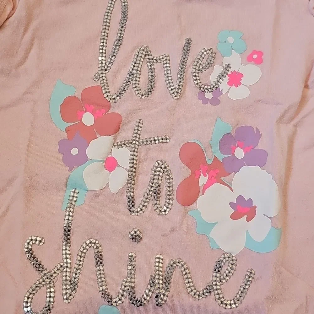 OshKosh B'gosh Pink 'Love to Shine' Floral Tee 3T